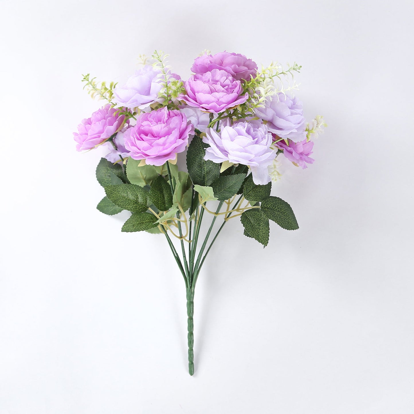 2-Pack Silk Peony Bouquet 14" Lavender Lilac â€“ Lifelike Artificial Flower Arrangement for Vase Display, Events & Everyday Decor