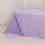 Lamour Satin 90"x156" Rectangle Tablecloth Lavender Lilac - Luxurious, Soft Seamless Table Cover