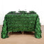 Taffeta 90"x90" Table Overlay Square Tablecloth Green - Leaf Petal Design for Stylish Celebrations
