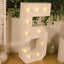 Giant LED Marquee Light Up Number "5", White 4ft Pre-Cut Foam Board with 10 Warm White Battery Operated LEDs, Glue Gun and Sticks