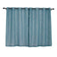 2 Pack Handmade Light Blue Faux Linen Curtains 52"x64", Curtain Panels With Chrome Grommets