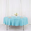 Polyester 90" Round Tablecloth Light Blue - Stain & Wrinkle-Resistant Table Cover