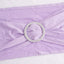 5 Pack Stretch Spandex Chair Sashes Lavender Lilac - Reusable Chair Bands with Silver Diamond Ring Slide Buckle 5"x14"
