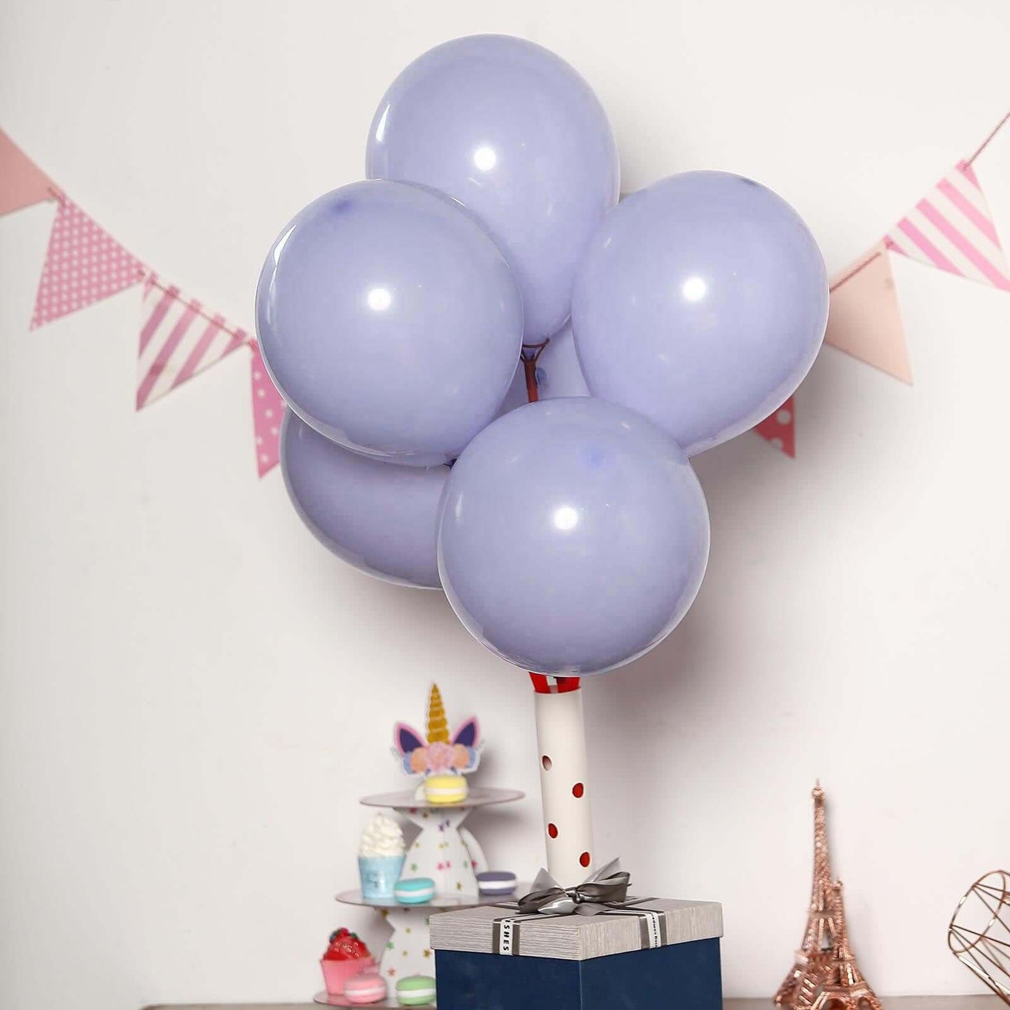 25 Pack 10" Matte Pastel Periwinkle Helium Air Latex Party Balloons