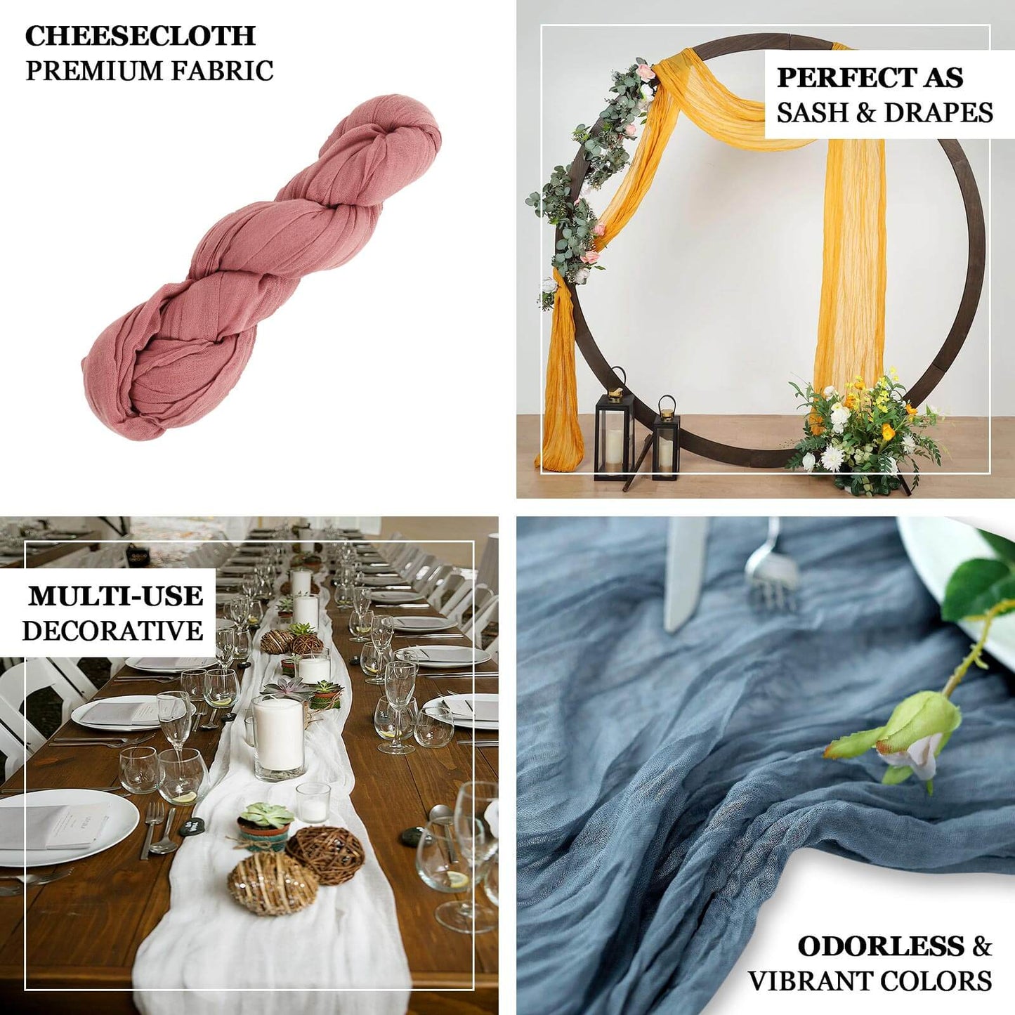 20ft Mustard Yellow Gauze Cheesecloth Fabric Wedding Arch Drapery, Window Scarf Valance, Boho Decor Arbor Curtain Panel