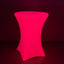 Glow Neon Fuchsia Fitted Spandex Cocktail Tablecloth â€“ 30" Round, Wrinkle-Free Cover