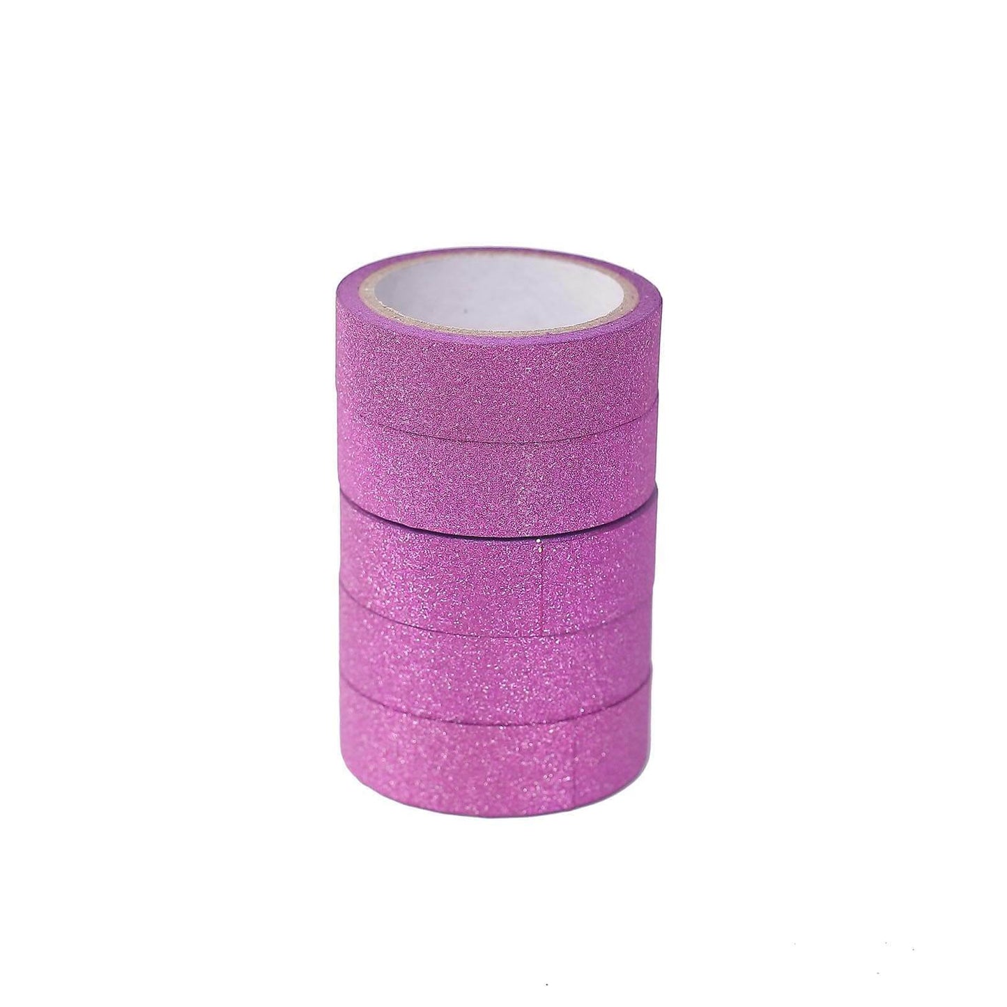 5 Pack 5 Yards Hot Pink Washi Glitter Tape Self Adhesive Craft Decorative Tape