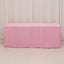 Fitted Polyester 72"x30" Rectangle Tablecloth Pink - Durable and Easy to Maintain Table Cover