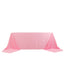 Scuba Rectangular 90"x156" Tablecloth Pink - Wrinkle Free, Stain Resistant & Seamless Table Cover
