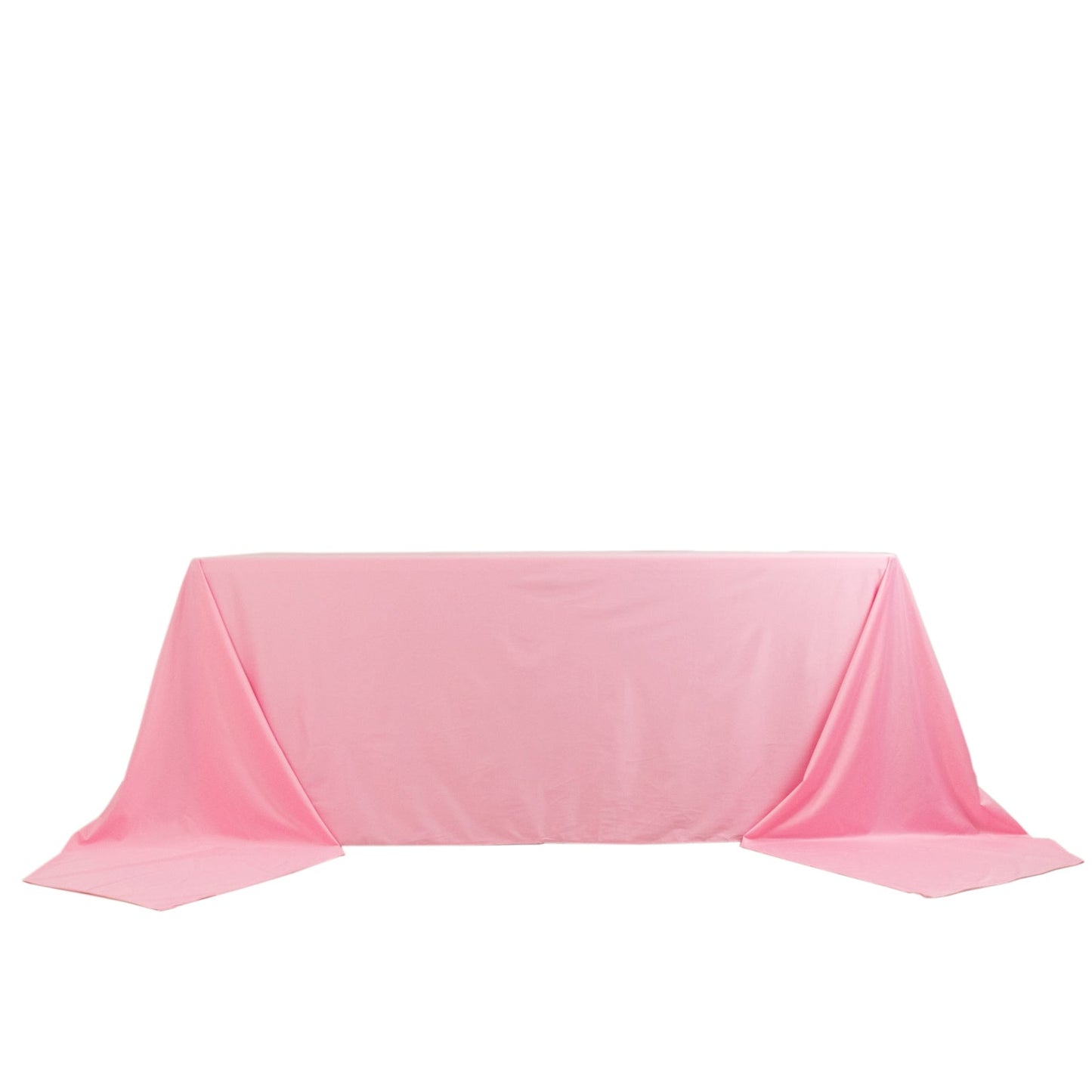 Scuba Rectangular 90"x156" Tablecloth Pink - Wrinkle Free, Stain Resistant & Seamless Table Cover