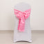 5 Pack Lamour Satin 6"x106" Chair Sashes Pink - Stylish Reusable Decorative Bows