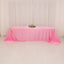 Lamour Satin 90"x156" Rectangle Tablecloth Pink - Luxurious, Soft Seamless Table Cover