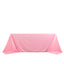 Scuba Rectangular 90"x132" Tablecloth Pink - Wrinkle Free, Stain Resistant & Seamless Table Cover