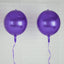 2 Pack 14" 4D Shiny Purple Sphere Mylar Foil Helium or Air Balloons