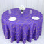 Polyester 120" Round Tablecloth Purple with Gold Foil Geometric Pattern Wrinkle-Resistant Seamless Table Cover