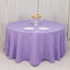 Premium Polyester 120" Round Tablecloth Lavender Lilac - Seamless 220GSM Wrinkle-Resistant Table Cover