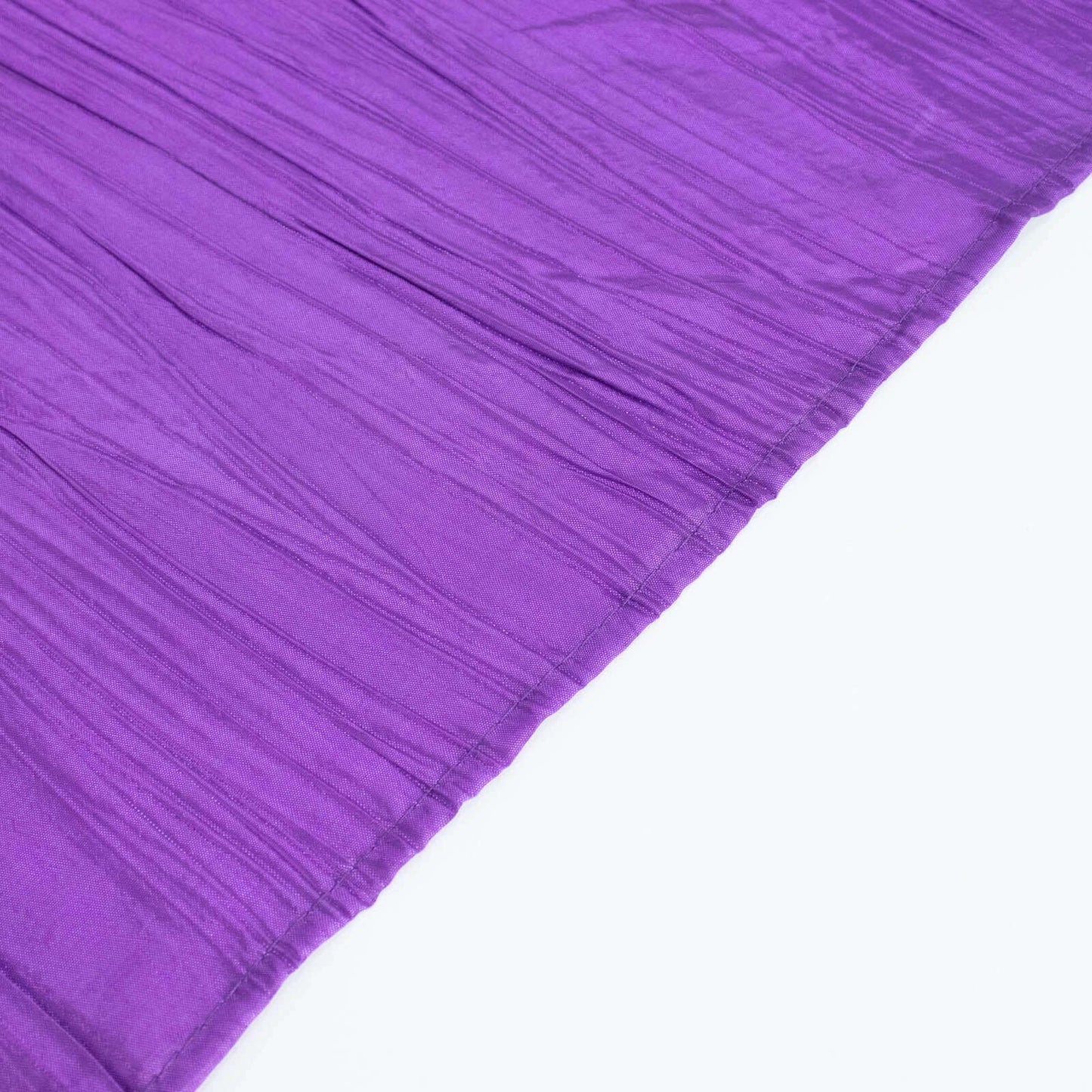 Taffeta 72"x72" Table Overlay Square Tablecloth Purple - Accordion Crinkle Table Cover