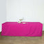 Fitted Polyester 96"x30" Rectangle Tablecloth Fuchsia - Durable and Easy to Maintain Table Cover