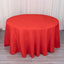 Premium Polyester 120" Round Tablecloth Red - Seamless 220GSM Wrinkle-Resistant Table Cover