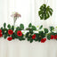 6ft 20 Red Artificial Silk Roses Flower Garland, Hanging Vine