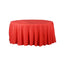 Polyester 120" Round Tablecloth Red - Seamless Wrinkle-Resistant Table Cover