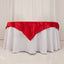 Lamour Satin 54"x54" Table Overlay Square Tablecloth Red - Durable & Silk-Like Table Cover