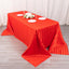 Satin Striped 90"x132" Rectangular Tablecloth Red - Seamless Silky Smooth Table Cover
