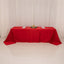 Lamour Satin 90"x156" Rectangle Tablecloth Red - Luxurious, Soft Seamless Table Cover