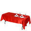 Satin Rectangular 60"x102" Tablecloth Red - Smooth and Lustrous Table Cover