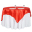 Satin 60"x60" Table Overlay Square Tablecloth Red - Smooth Silky Touch Table Cover