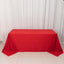 Scuba Rectangular 90"x132" Tablecloth Red - Wrinkle Free, Stain Resistant & Seamless Table Cover