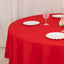 Cotton Blend 90" Round Tablecloth Red - Wrinkle-Resistant Table Cover