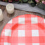 10-Pack Disposable Paper Charger Plates â€“ Red/White Buffalo Plaid 13" Round Table Chargers, 350 GSM Cardstock