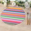 10-Pack Disposable Table Placemats with Multicolor Mexican Serape Fiesta Striped Print - 300GSM Festive Paper Placemats for Cinco de Mayo & Mexican-Themed Events 13"