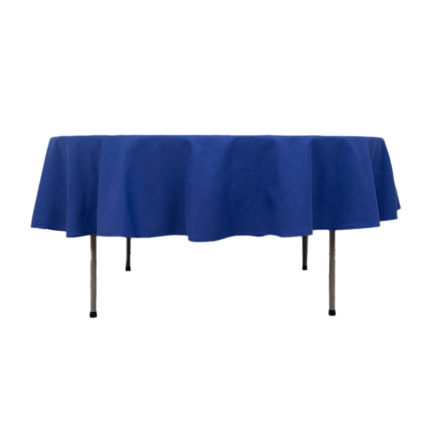 Cotton Blend 90" Round Tablecloth Royal Blue - Wrinkle-Resistant Table Cover