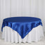 Satin 72"x72" Table Overlay Square Tablecloth Royal Blue - Smooth Finish Table Cover