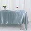 Satin Rectangular 60"x102" Tablecloth Dusty Blue - Smooth and Lustrous Table Cover