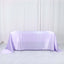 Satin Rectangular 90"x132" Tablecloth Lavender Lilac - Seamless Table Cover