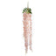 42" Silk Hanging Wisteria Flower Garland Vines in Blush, Elaborated 5 Full Strands in 1 Bush