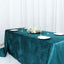 Premium Velvet 90"x156" Rectangle Tablecloth Peacock Teal - Reusable Soft & Seamless Table Cover