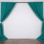 2 Pack Turquoise Scuba Polyester Event Curtain Drapes, Durable Flame Resistant Backdrop Event Panels Wrinkle Free with Rod Pockets - 10ftx10ft