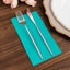 50-Pack Paper Napkins Turquoise - Soft Disposable 2-Ply Dinner Napkins for Weddings
