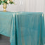 Sequin Dots Polyester 60"x126" Rectangle Tablecloth Shimmering Turquoise - Wrinkle Free & Sparkling Table Cover