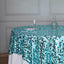 Sequin 72"x72" Table Overlay Square Tablecloth Turquoise - Big Payette Table Cover