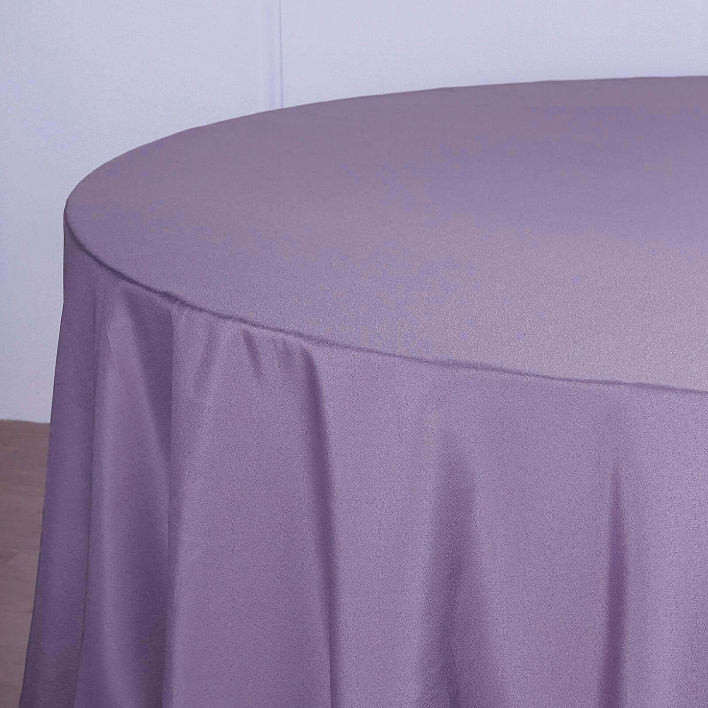 Polyester 120" Round Tablecloth Violet Amethyst - Seamless Wrinkle-Resistant Table Cover