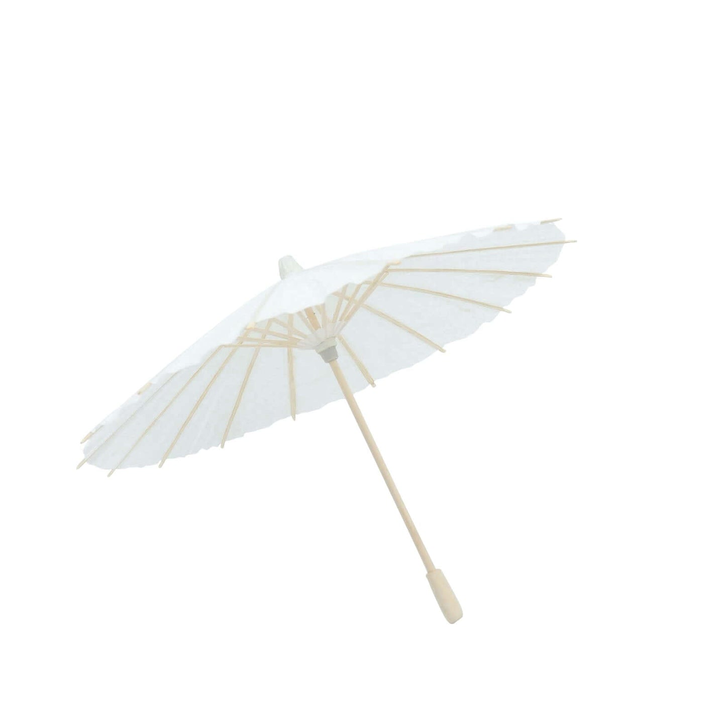4-Pack Paper and Bamboo Parasol Umbrellas White - Decorative Centerpieces and Bridal Shower Photo Props 16"