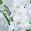 3 Stems 36" Tall White Artificial Silk Gladiolus Flower Spray Bush