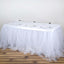 Tulle 21ft Table Skirt White - 4 Layer Pleated Tutu Chic & Soft Event Table Cover