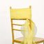 Chiffon Chair Sash with Curly Design Yellow - Stylish Chair Decorations