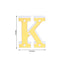 3D Marquee Letter "K" Warm White 5 LED Lights Gold - Chic Light-Up Decor for Events 6"